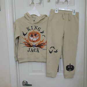 NWT 2pc Nightmare Before Christmas King Jack Hooded Sweatshirt & Joggers sz 6